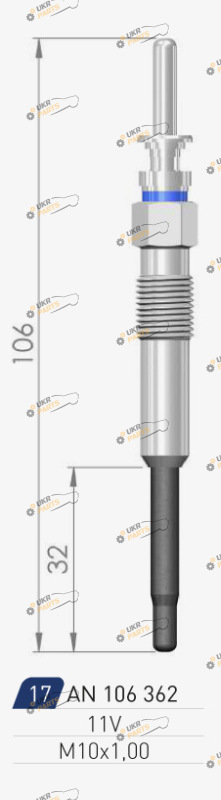 Свеча накаливания A-N PARTS 106 362